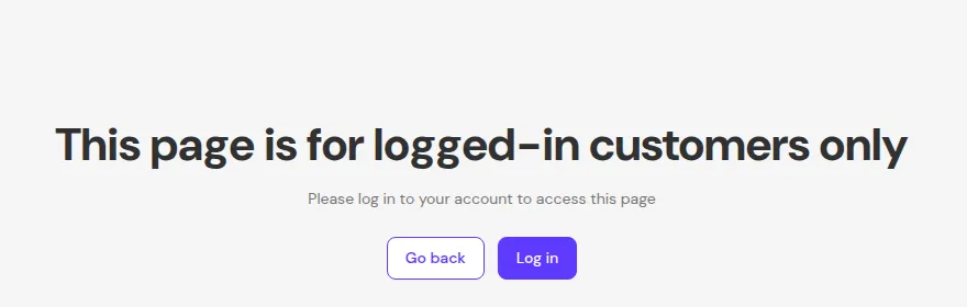 Quote history page for a guest: This page is for logged-in customers only